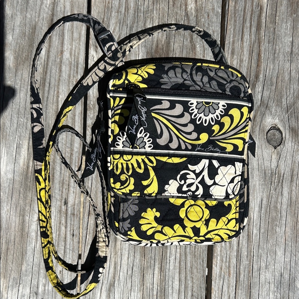 Vera Bradley Baroque
Mini Hipster Crossbody
Bag Yellow Black Small Crossbody